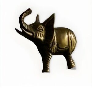 Majestic Brass Gold Elephant Sculpture